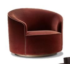 ArmChair All Upholstered Simple Wooden Base