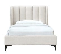 Single BED Fully Upholstered 100 cm with Metal / L-Shape Legs
