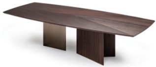 Veneer Dining Table 240 cm + Brass Top Stripes