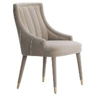Dining Chair Normal Plain Design + Brass Tips